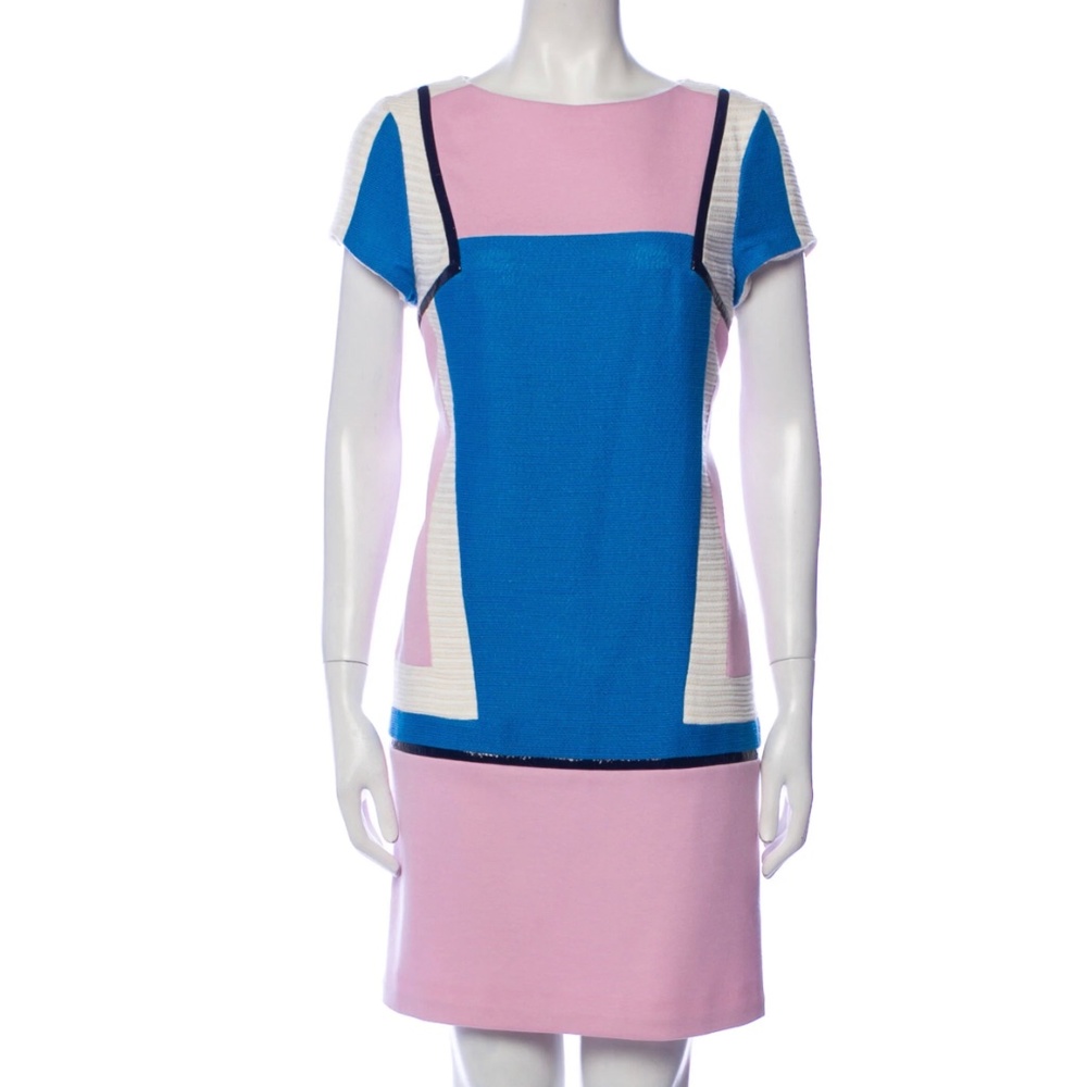 Rena Lange colorblock pink dress